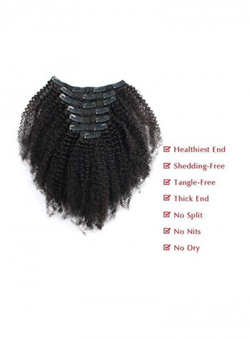 Pack Of 7 Curly Hair Extension Black 12inch
