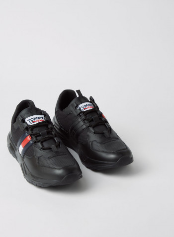 Flag Chunky Sole Sneakers Black