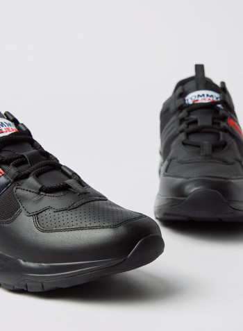 Flag Chunky Sole Sneakers Black