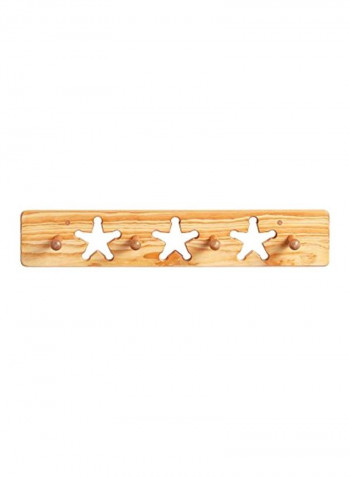 Star Cut-out Peg Shelf Beige