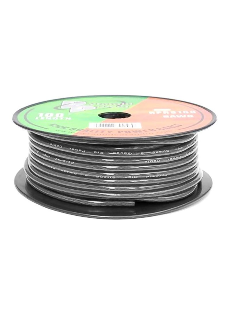 8-Gauge Ground Power Cable Black 100feet