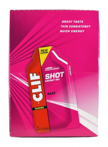 Pack Of 24 Shot Razz Energy Gel Bar