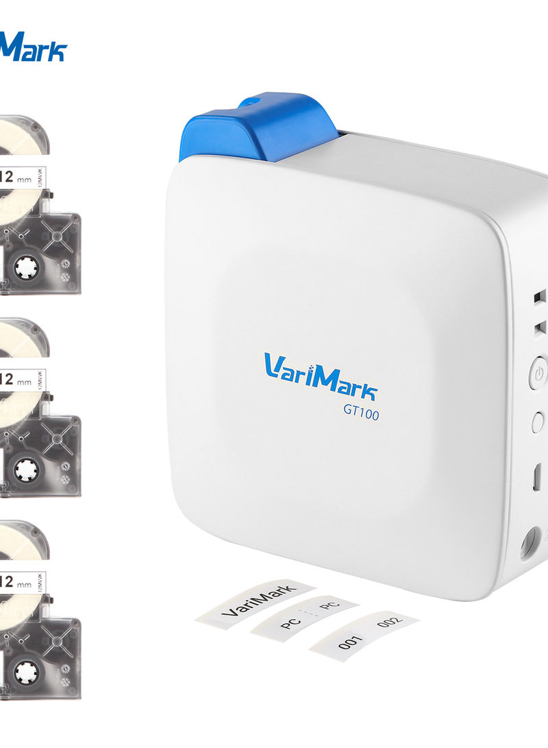 VariMark Portable Wireless Label Printer Marker Transfer 8 Languages Blue