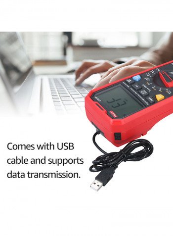 Digital Intelligent Portable Multimeter Testing Tool Red/Black 25x7x17cm