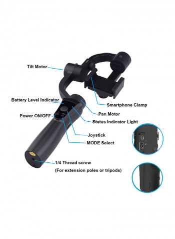 Handheld Gimbal Tray Stabilizer Selfie Stick For Smartphone Gopro 3/4/5/6 Festival Gift