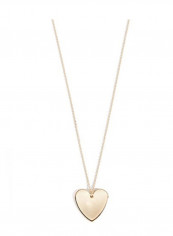 Gold Plated Basemetal Heart Shaped Pendant Necklace