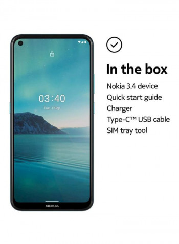 3.4 Dual SIM Blue 4GB RAM 64GB 4G LTE
