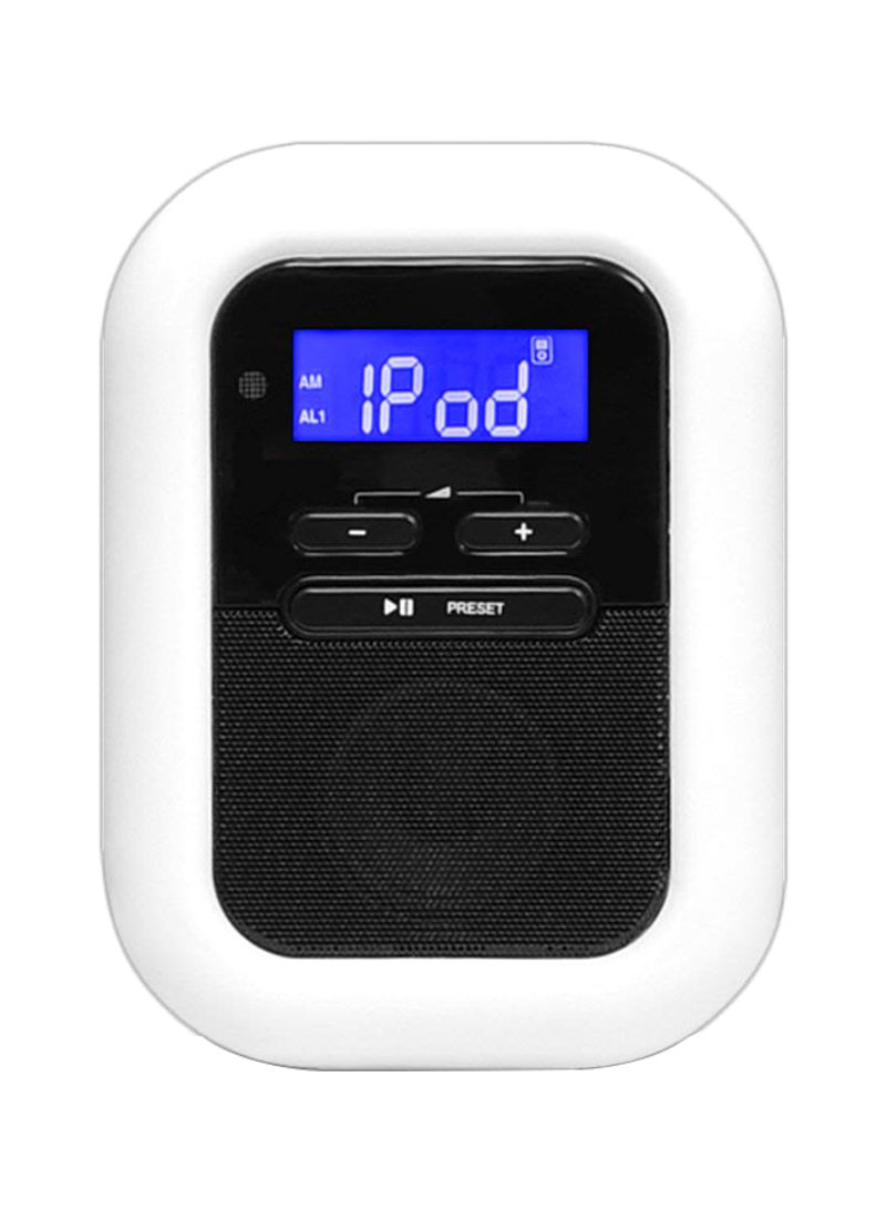 Mp3 Player With Digital Alarm Clock PICL36B Black/White