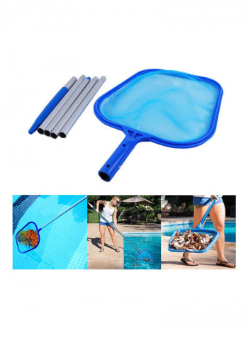 Skimmer Rake Net With Five Connecting Pole Blue