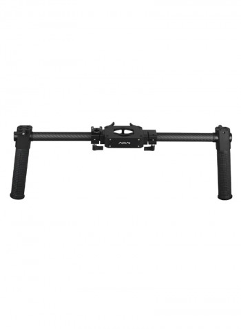 Dual Handle Grip Handheld Bracket Handlebar Kit Black