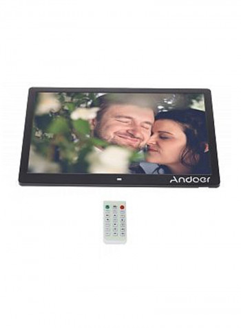 LED Digital Photo Frame With Remote - EU Plug Black