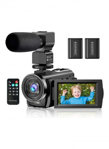 YouTube Vlogging Camera FHD Actinow06 Black