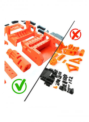 PETG Material Printed Parts with Scrapers Compatible with Prusa i3 MK3S MK2.5S MMU2S DIY 3D Printer Orange/Black/Grey