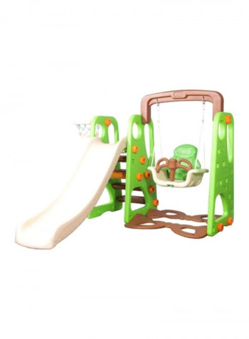 3-In-1 Swing And Slide With Basketball Game 136x25cm