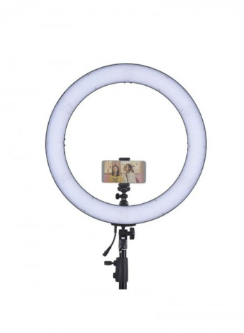 Bi-Colour Digital Ring Video LED Light Set White/Black