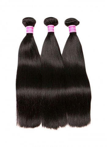 3 Bundles 8A Brazilian Straight Hair Extension Natural