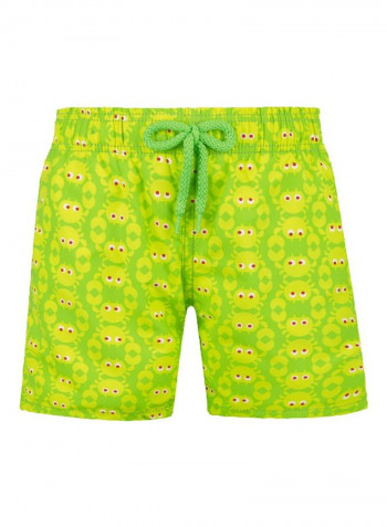 Jim Crab Printed Swim Shorts Wasabi