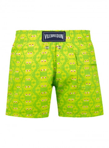 Jim Crab Printed Swim Shorts Wasabi