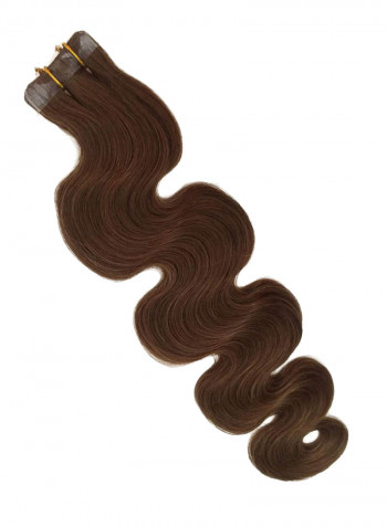 20-Piece Body Wave Hair Extension Set 8 Light Brown 24inch