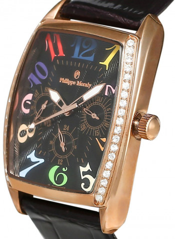 Women's Leather Chronograph Watch LS1032RBB
