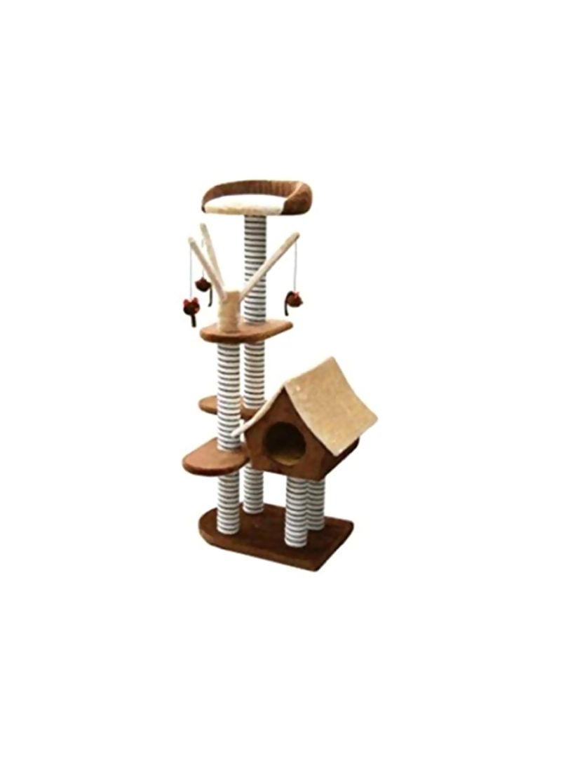 Cat Scratching Pole Brown