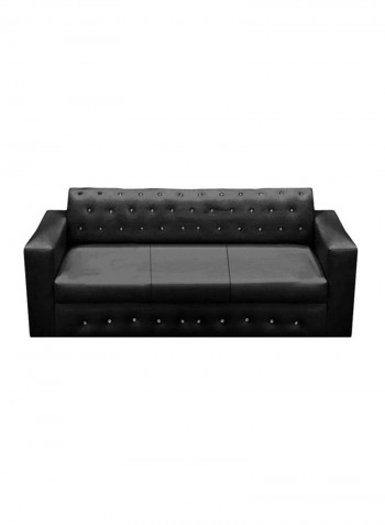 Mab 3-Seater Living Room Sofa Black 200x94x80cm