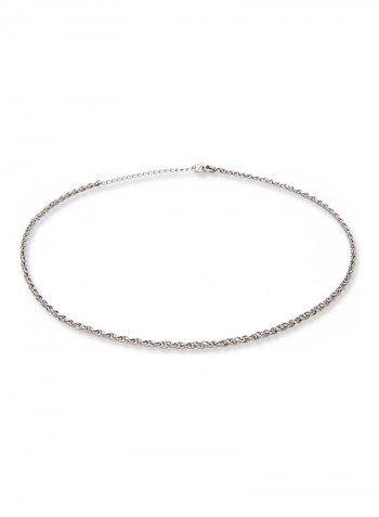 Adjustable Titanium Classy Chain Necklace Silver