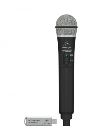2-Piece Microphone With Dual-Mode USB Receiver Set ULM300USB Black/Silver