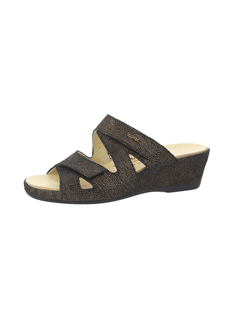 Women Comfort Sandals Black/Gold