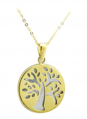 18 Karat Gold Tree Design Pendant