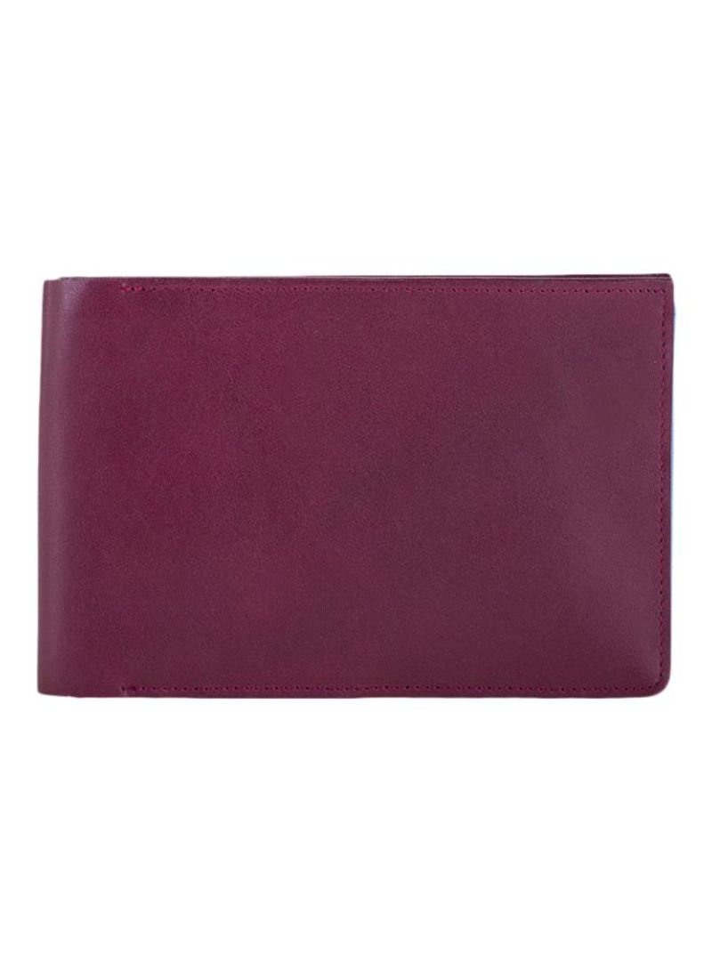RFID Standard Wallet With Coin Pocket Plum Caribbean/Blue