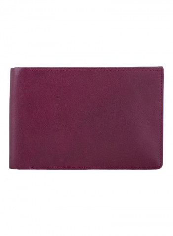 RFID Standard Wallet With Coin Pocket أرجواني كاريبي/ أزرق