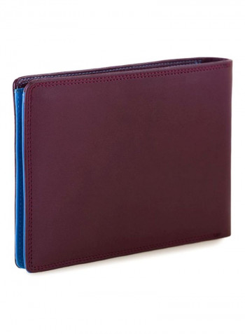 RFID Standard Wallet With Coin Pocket أرجواني كاريبي/ أزرق