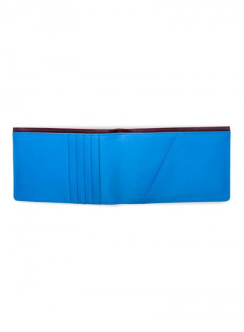 RFID Standard Wallet With Coin Pocket أرجواني كاريبي/ أزرق