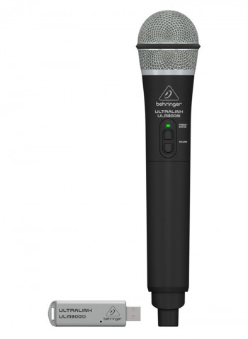 Wireless Digital Handheld Microphone With Dual Mode USB Receiver ULM300USB Black