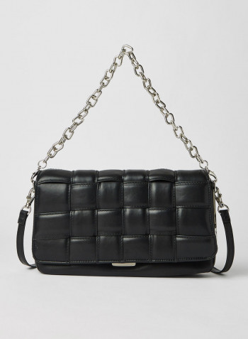 Wynonna Quilted Shoulder Bag Black