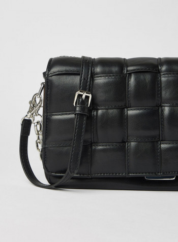 Wynonna Quilted Shoulder Bag Black