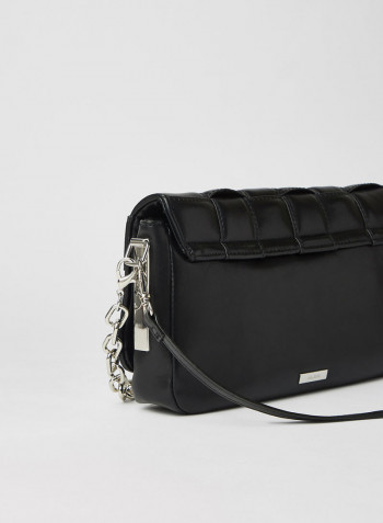 Wynonna Quilted Shoulder Bag Black