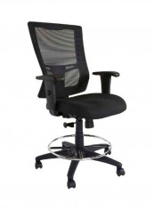 High Back Ergonomic Mesh Office Chair With Draft Kit Black 65x95x55cm