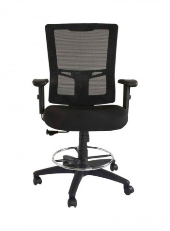 High Back Ergonomic Mesh Office Chair With Draft Kit Black 65x95x55cm