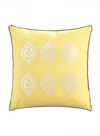 6-Piece Microfiber Comforter Set Yellow/White Twin