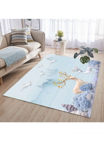 1 Piece Nordic Style Deer Pattern Non-Skid Living Room Rug multicolour 120*160(W*L)cmcm