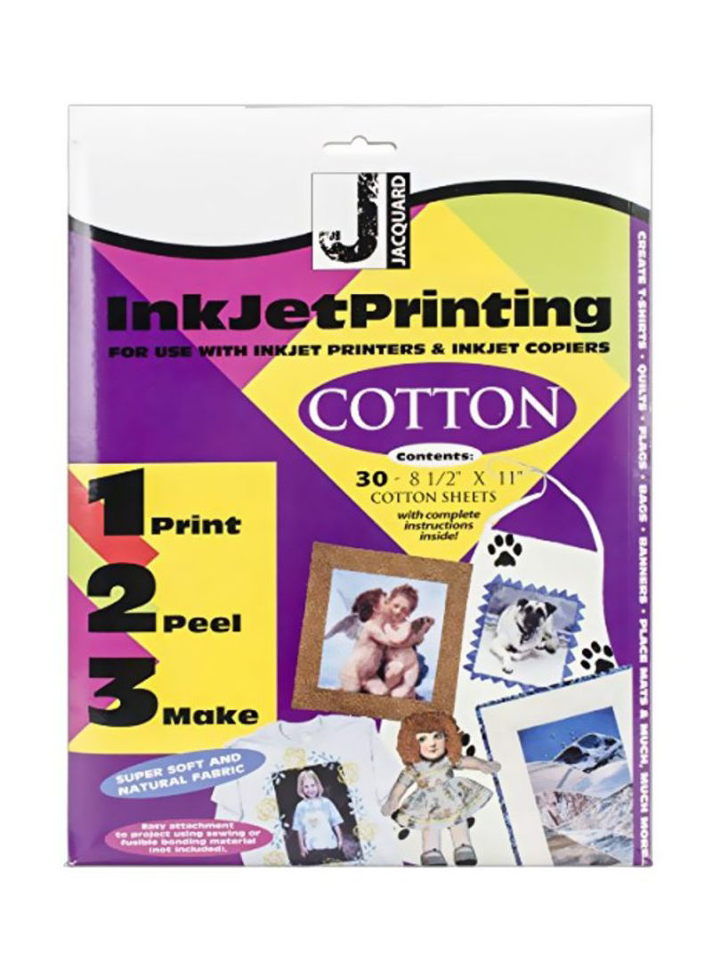 30-Piece Ink Jet Fabric Sheet Set