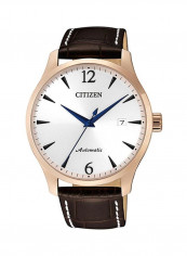 Men's Leather Analog Watch NJ0113-10A