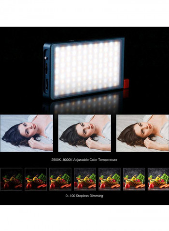 F7 LED Photography Light 15.6x1.5x8centimeter Navy Blue
