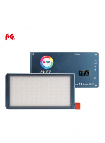 F7 LED Photography Light 15.6x1.5x8centimeter Navy Blue