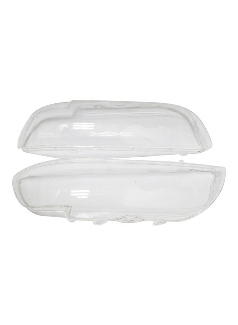 1-Pair Shell Clear Glass Lens Headlight Cover for BMW 5 Series E39 518 520 523 52
