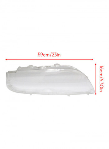 1-Pair Shell Clear Glass Lens Headlight Cover for BMW 5 Series E39 518 520 523 52