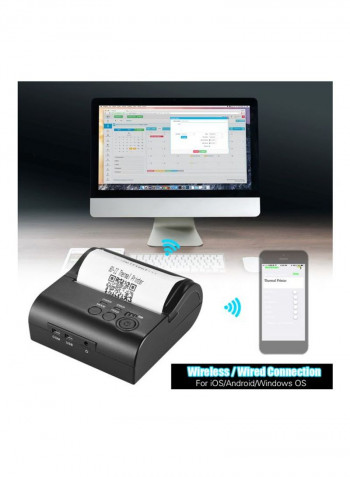 Wireless USB Thermal Printer Black