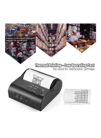 Wireless USB Thermal Printer Black